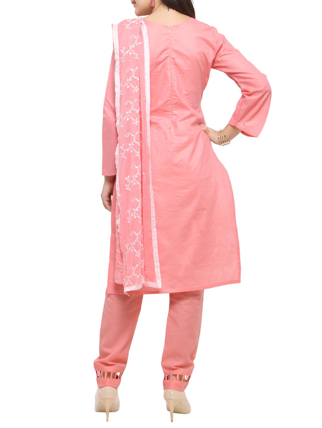 Embroidered unstitched churidaar suit - 15620829 - Zoom Image - 3