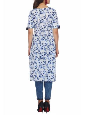 Printed straight kurta with tassels - 15620847 - Standard Image - 3