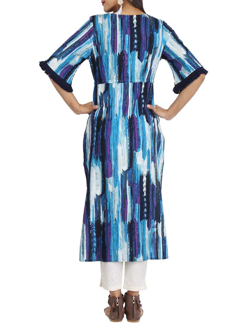Abstract straight kurta - 15620857 - Zoom Image - 3