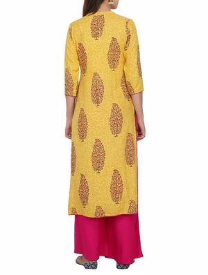 Printed straight kurta - 15620865 - Standard Image - 3