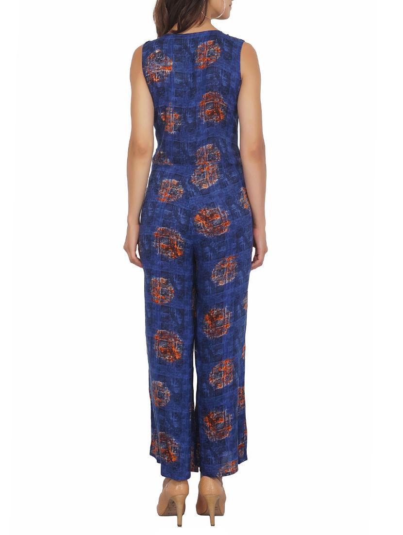 button detail full length jumpsuit - 15620866 - Zoom Image - 3