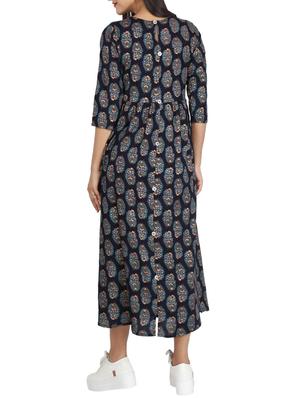button up back gathered waist dress - 15620867 - Standard Image - 3