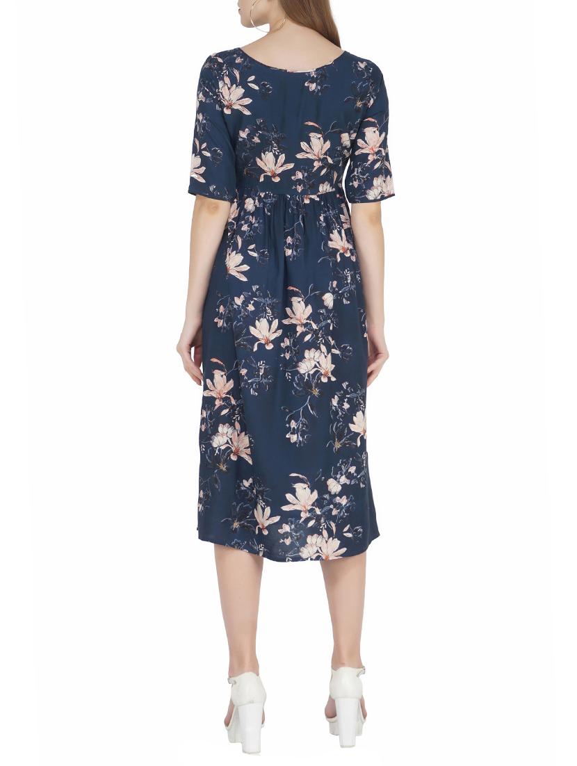 gathered waist floral dress - 15620878 - Zoom Image - 3