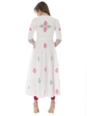 A-line block print kurta - 15621077 - Standard Image - 3