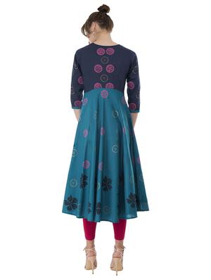 A-line block print kurta - 15621078 - Standard Image - 3
