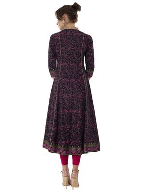 A-line block print princess line kurta - 15621079 - Standard Image - 3