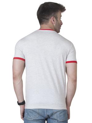 grey cotton color block t-shirt - 15621092 - Standard Image - 3