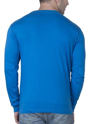 blue cotton cut & sew t-shirt - 15621100 - Standard Image - 3