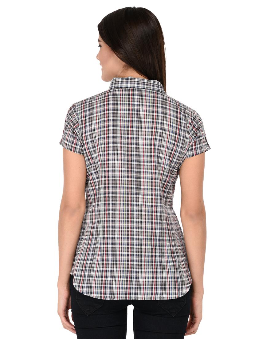 short sleeve checkered shirt - 15621189 - Zoom Image - 3