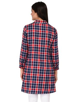 pocket patch checkered tunic - 15621194 - Standard Image - 3