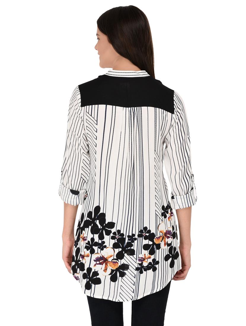 contrast yoke button detail tunic - 15621210 - Zoom Image - 3