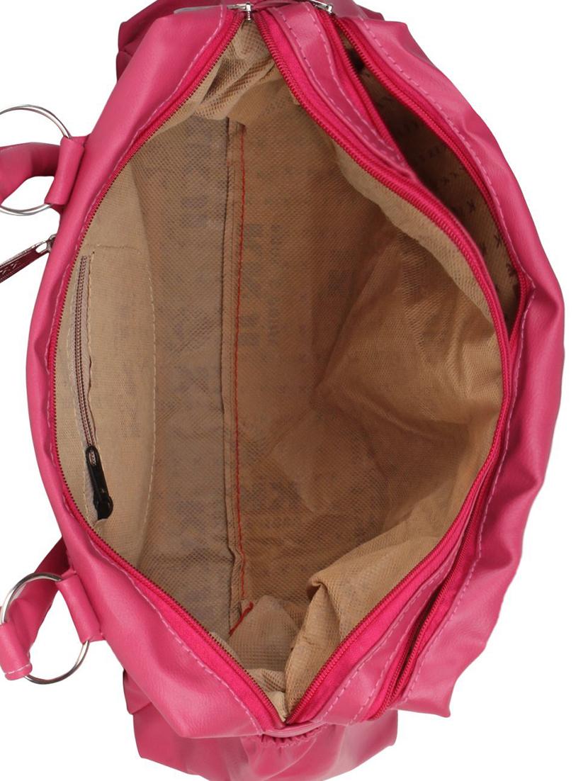 pink leatherette (pu) regular handbag - 15621246 - Zoom Image - 3