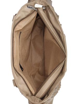 beige leatherette (pu) regular handbag - 15621251 - Standard Image - 3