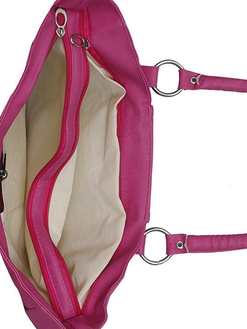 pink leatherette (pu) regular handbag - 15621255 - Zoom Image - 3