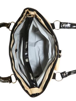 beige leatherette (pu) regular handbag - 15621261 - Standard Image - 3