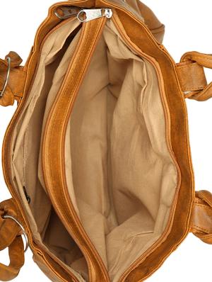 brown leatherette (pu) regular handbag - 15621279 - Standard Image - 3