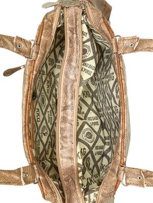 beige leatherette (pu) regular handbag - 15621284 - Standard Image - 3