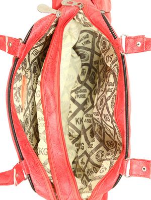 pink leatherette (pu) regular handbag - 15621289 - Standard Image - 3
