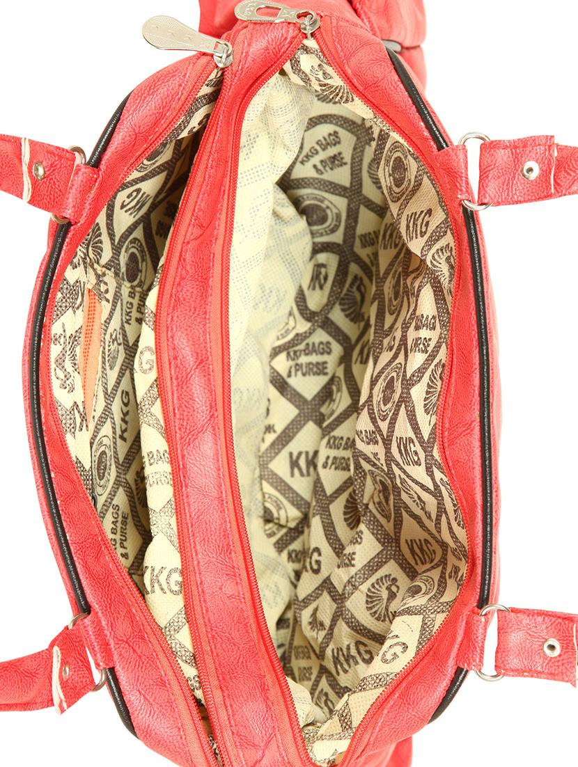 pink leatherette (pu) regular handbag - 15621289 - Zoom Image - 3