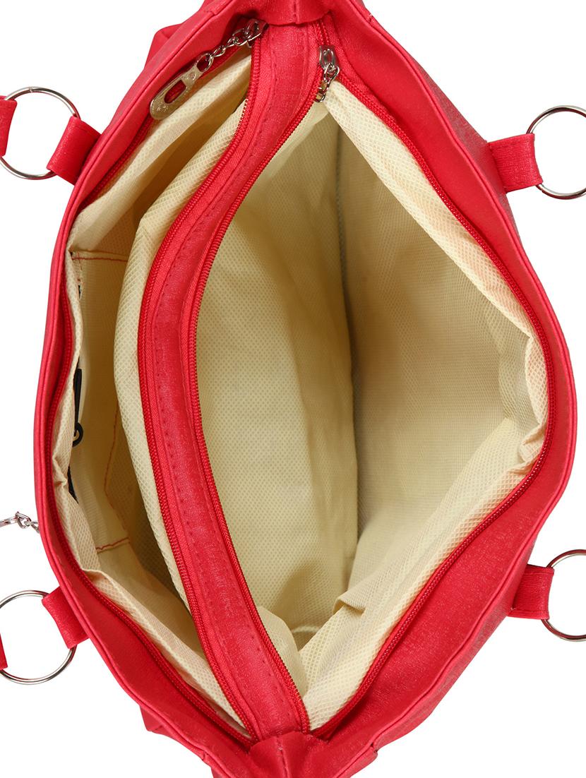 pink leatherette (pu) regular handbag - 15621290 - Zoom Image - 3
