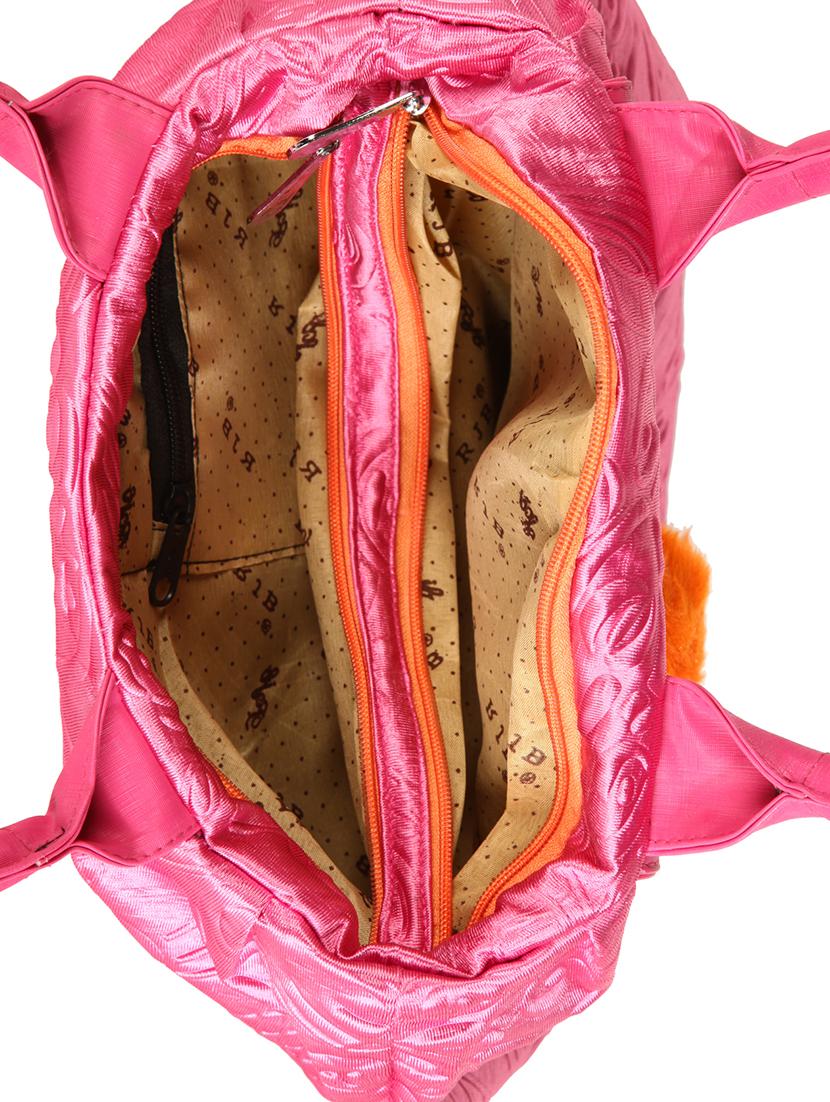pink velvet regular handbag - 15621299 - Zoom Image - 3