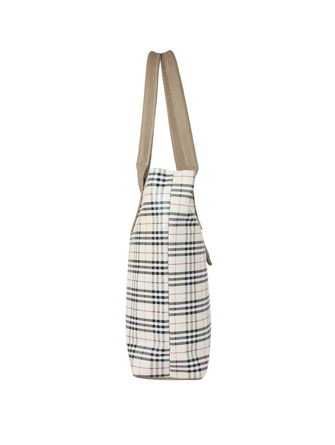 white leatherette (pu) regular handbag - 15621320 - Zoom Image - 3