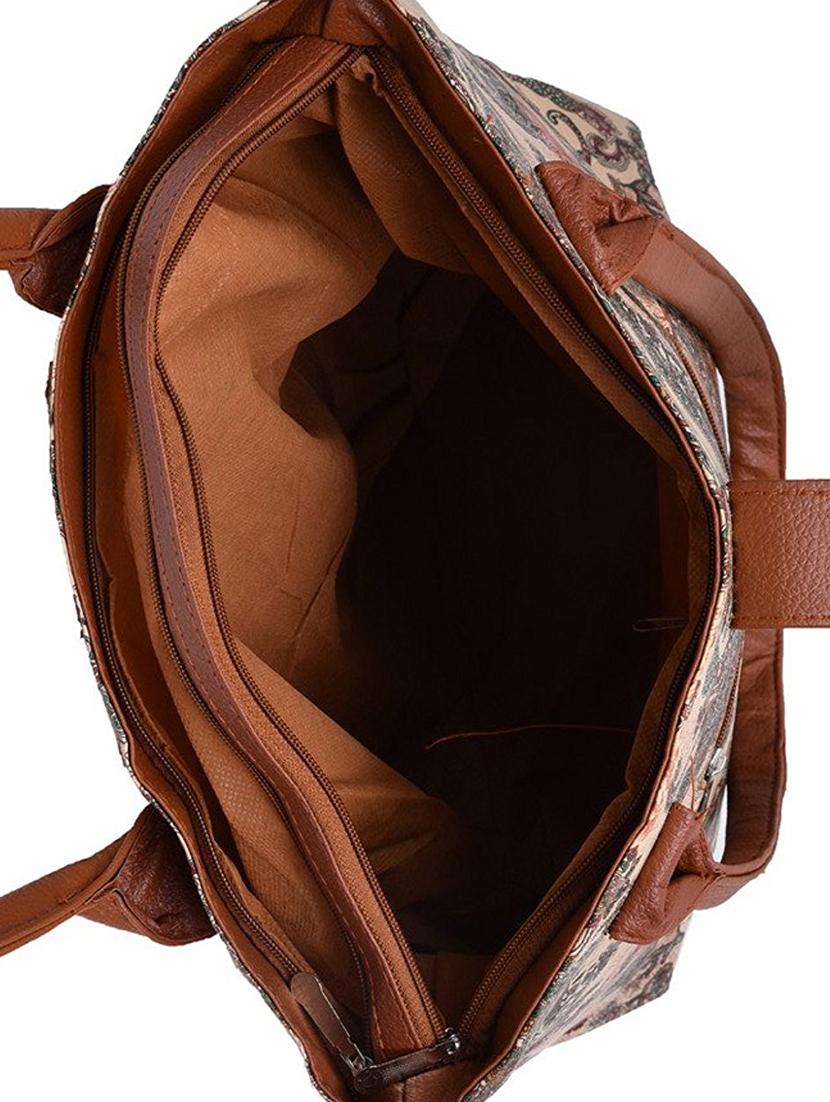 multi leatherette (pu) regular handbag - 15621321 - Zoom Image - 3