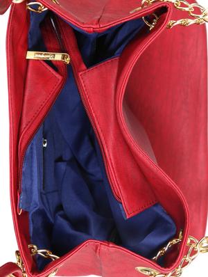 red leatherette (pu) regular handbag - 15621324 - Standard Image - 3