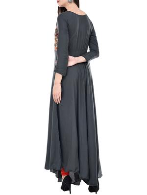 Embroidered flared gown - 15621412 - Standard Image - 3