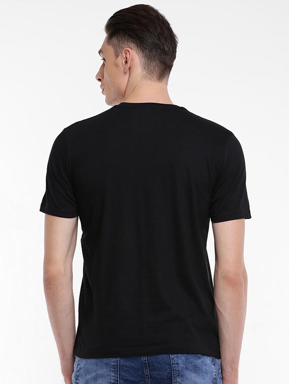 black cotton front print tshirt - 15621443 - Zoom Image - 3