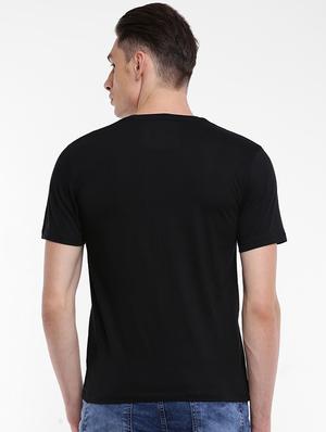 black cotton front print tshirt - 15621445 - Standard Image - 3