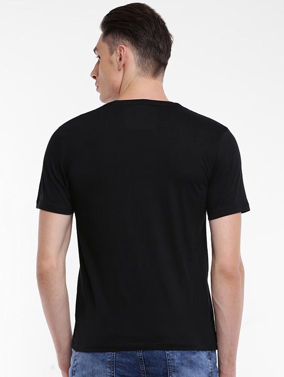 black cotton front print tshirt - 15621445 - Zoom Image - 3