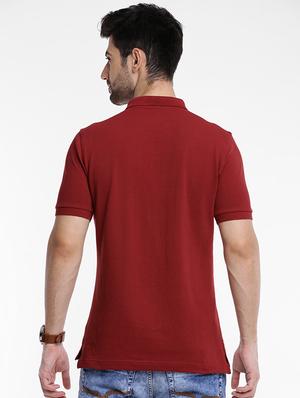 red cotton polo t-shirt - 15621451 - Standard Image - 3