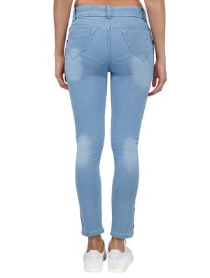 side tape detail stone wash jeans - 15621472 - Standard Image - 3