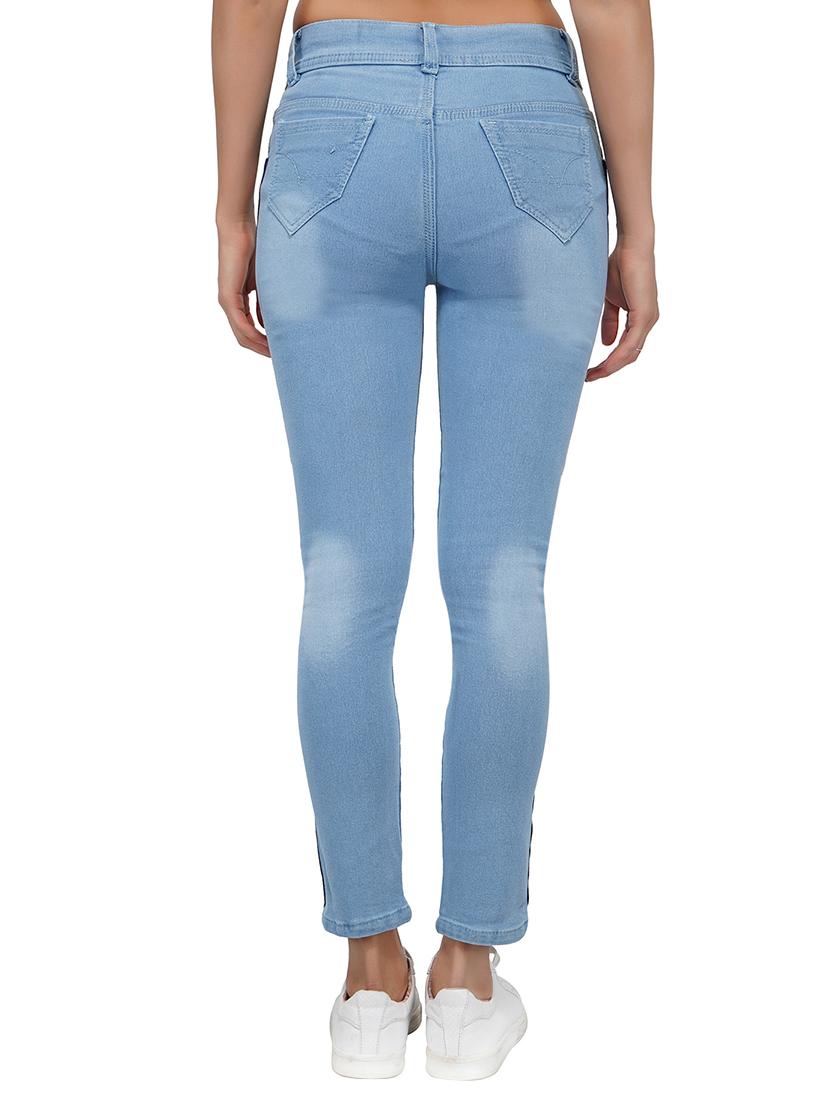 side tape detail stone wash jeans - 15621472 - Zoom Image - 3