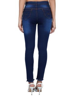 frayed hem stone wash jeans - 15621476 - Standard Image - 3
