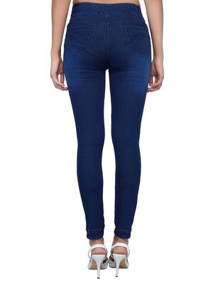 drawstring waist graphic patch distress jeans - 15621477 - Standard Image - 3