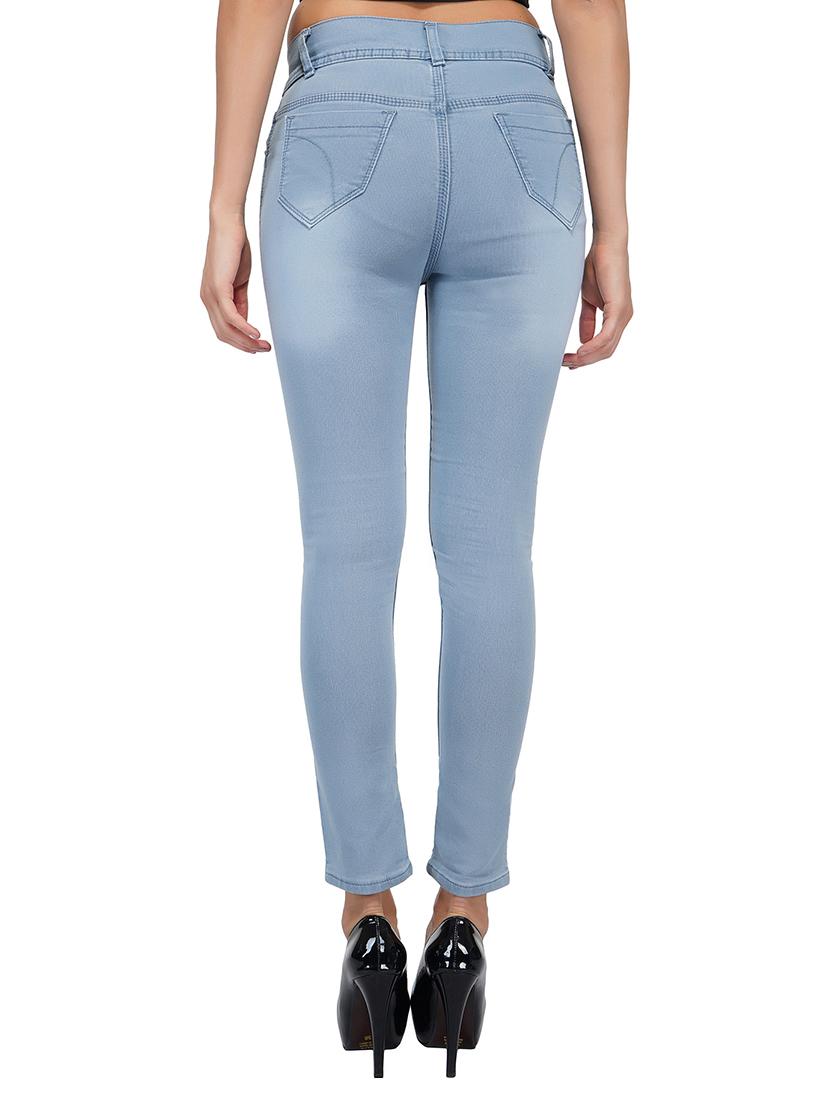 ankle length patch work distress jeans - 15621486 - Zoom Image - 3