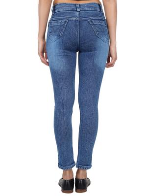 embroidered detail ankle length jeans - 15621488 - Standard Image - 3