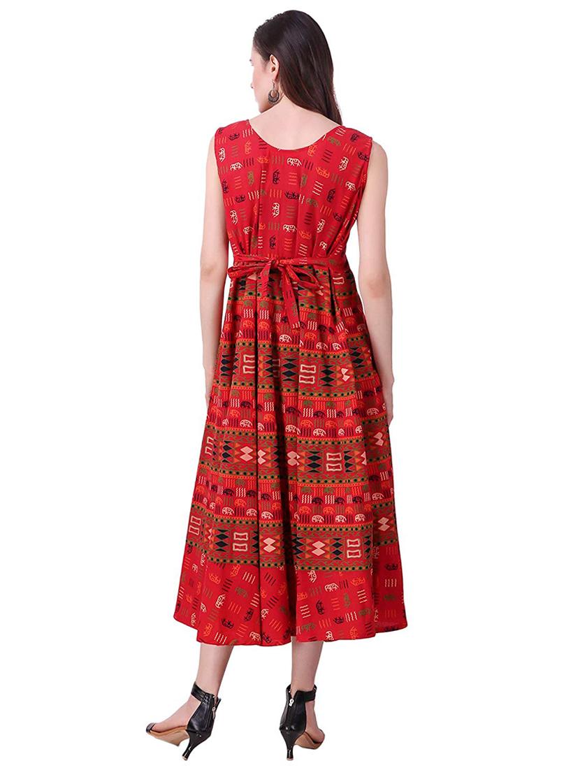 Printed a-line dress - 15621604 - Zoom Image - 3