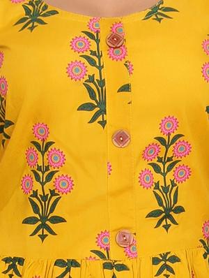 Printed a-line dress - 15621608 - Standard Image - 3