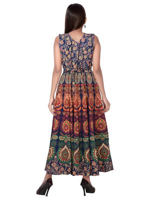 Foil print a-line dress - 15621610 - Standard Image - 3