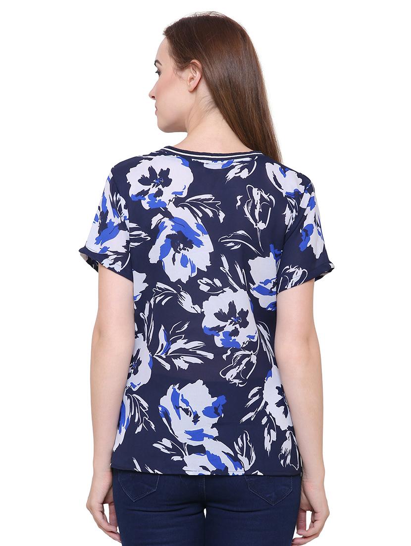 short sleeved floral top - 15621612 - Zoom Image - 3