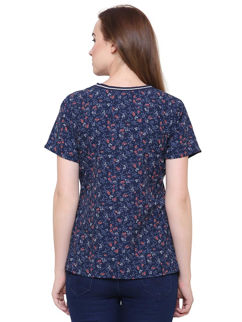 short sleeved ditsy floral top - 15621615 - Zoom Image - 3