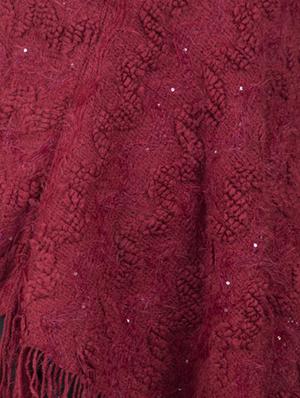 fringe detail woolen poncho - 15621665 - Standard Image - 3