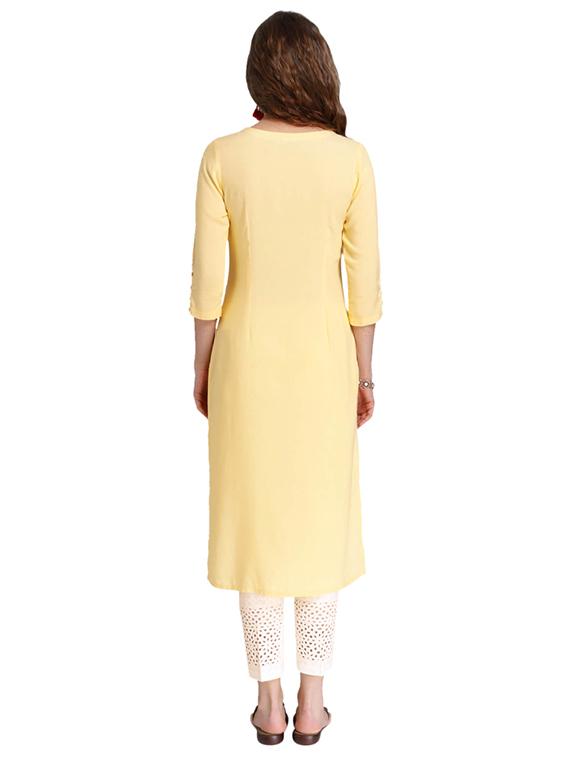 Straight printed kurta - 15621808 - Zoom Image - 3