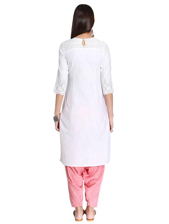 Straight pintucks kurta - 15621811 - Zoom Image - 3