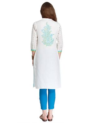 Straight block print kurta - 15621813 - Standard Image - 3