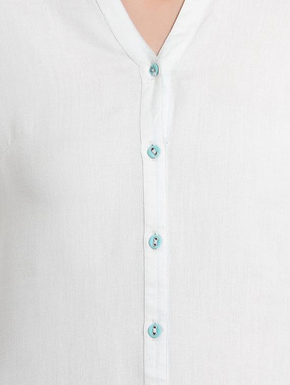 Straight block print kurta - 15621813 - Zoom Image - 6