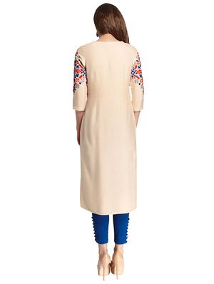Straight embroidered kurta - 15621825 - Standard Image - 3